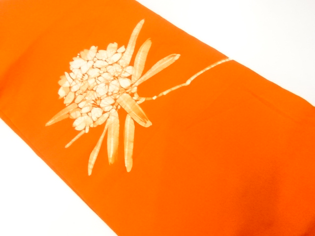 JAPANESE NAGOYA OBI / HAND PAINTED / FLOWER